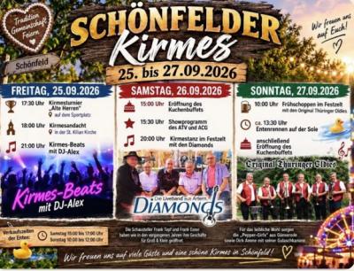 Schönfelder Kirmes 25.09- 27.09.2026 mit Fotowettbewerb