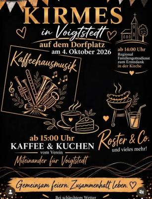 Kirmes in Voigtstedt am 04.10.2026