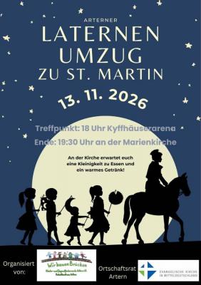 Laternenumzug in Artern am 13.11.2026